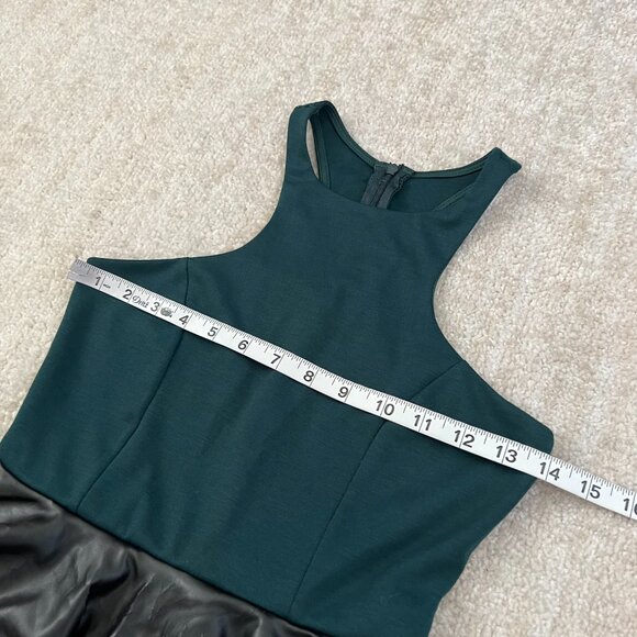 3 for $6 Solemio Bodycon Cocktail Summer Faux Leather Peplum Dress S - Picture 7 of 9